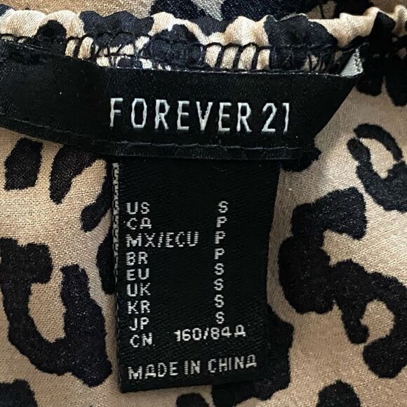 Forever 21 Cheetah Leopard Cropped Strappy Tank Spaghetti Strap Small S - Picture 6 of 9